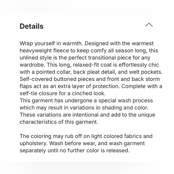 SKIMS NWT Boyfriend Fleece Trench Coat Onyx Size XS Oversized - Picture 7 of 10